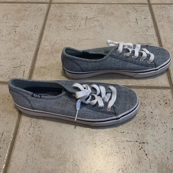 Keds Women's Gray Canvas Sneakers - Picture 3 of 9